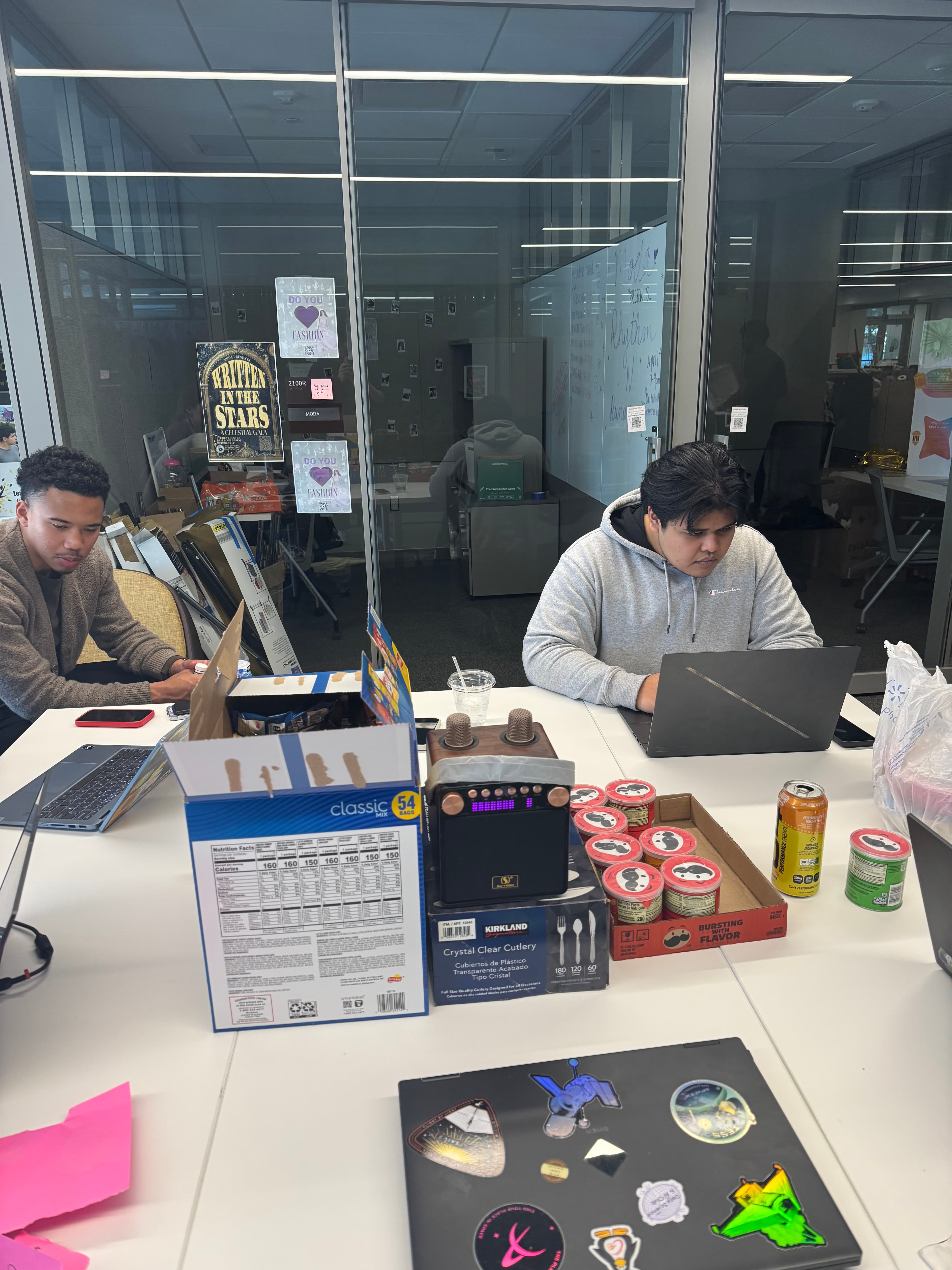 Members working at Bronco Build It